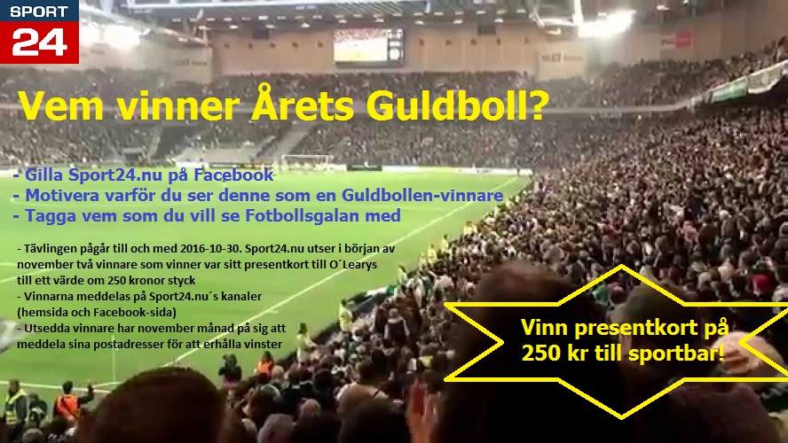 Fotbollstävling: Vem vinner Årets Guldboll?